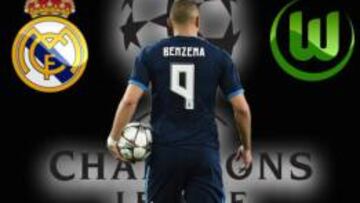 Benzema colgó una foto en Twitter previa al partido de Champions League contra el Wolfsburgo.