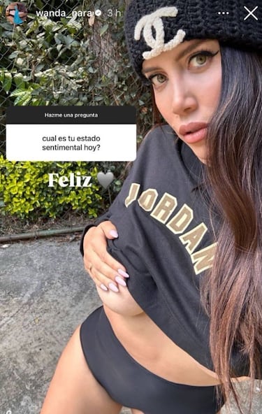 El sensual posado con el que Wanda Nara confirma su situación sentimental 