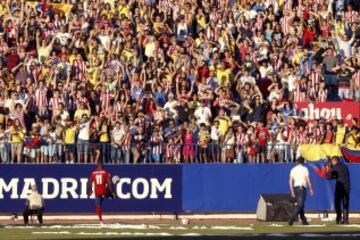 Jackson Martínez en la presentación en el Vicente Calderón.