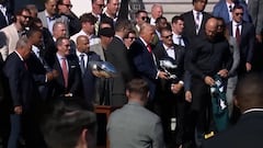 Philadelphia Eagles hand Trump ’47’ jersey and helmet in jaw-dropping White House moment