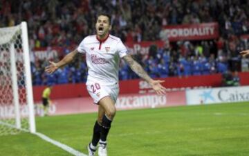 Vitolo celebrates.