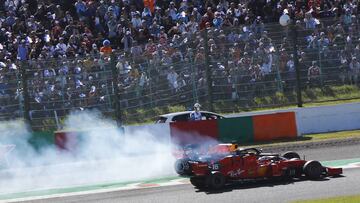 Leclerc: sancionado por su embestida a Verstappen