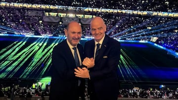 Louzán e Infantino en su último encuentro, en diciembre pasado.