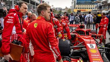 Sebastian Vettel (Ferrari), en el GP de Azerbaiyán.