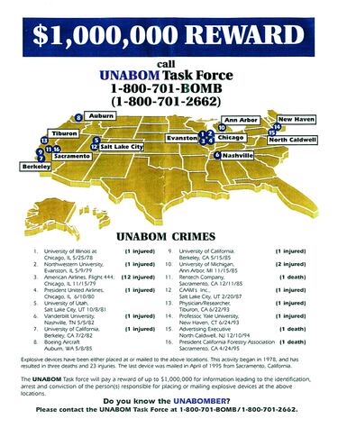 FBI’s most expensive investigations: Unabomber case tops list with $50M