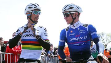 Alaphilippe y Evenepoel, corredores del Quick-Step.