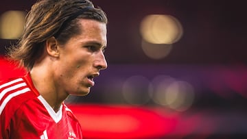 Alvaro Fernández Carreras, durante el duelo del Benfica ante el Estrela Amadora.