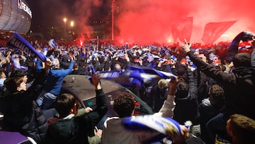 Habrá recibimiento especial al autobús de la RealSociedad en el derbi.EFE/ Javier Etxezarreta