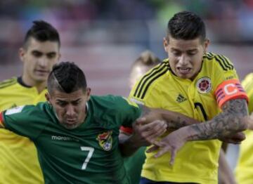 James cambia los pitos del Bernabéu por partidazo en La Paz