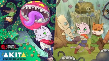 Akita: King Pig Thinks Pink: as¨ª es el nuevo metroidvania espa?ol dibujado a mano