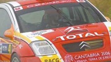 <b>A UN PASO. </b>Dani Sordo y el C2 pueden proclamarse campeones de España este fin de semana.
