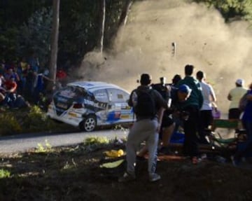 Accidente en el Rally de A Coruña.