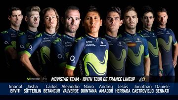 Movistar revela los 8 escuderos que tendrá Nairo en el Tour