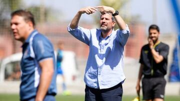 Manolo Márquez, nuevo entrenador de la UD Las Palmas, durante un partido con Las Palmas Atlético.