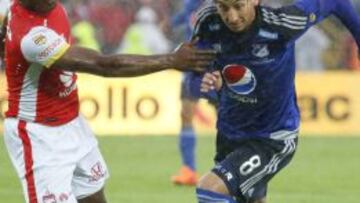 Millonarios y Santa Fe también definieron el paso a los ocho en la Liga Águila I. El vencedor fue el equipo azul 3 goles por 1