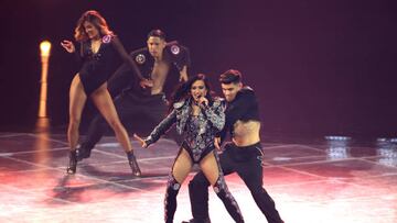 TURIN, ITALY - MAY 14: Chanel, representing Spain, performs during the Grand Final show of the 66th Eurovision Song Contest at Pala Alpitour on May 14, 2022 in Turin, Italy. (Photo by Daniele Venturelli/Daniele Venturelli / WireImage )