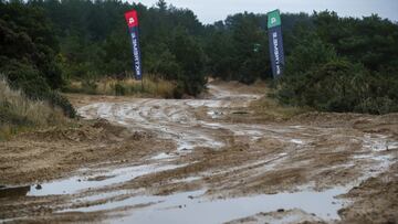 Pista embarrada del circuito de Dorset, donde se celebra el X-Prix del Jur&aacute;sico.