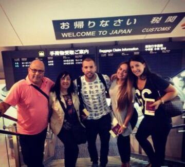 Jordi Alba en Japón con su familia