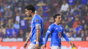 Jose Rivero of Cruz Azul during the Quarter final first leg round match between Tijuana and Cruz Azul as part of the Liga BBVA MX, Torneo Apertura 2024 at Caliente Stadium on November 27, 2024 in Tijuana, Baja California, Mexico.