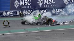 Las impactantes imágenes del accidente de Bortoleto