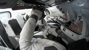 Astronauts Butch Wilmore and Suni Williams return to earth from the International Space Station in a Crew Dragon capsule before their planned splash down off the coast of Florida, U.S. March 18, 2025 in a still image from video. NASA TV/Handout via REUTERS THIS IMAGE HAS BEEN SUPPLIED BY A THIRD PARTY