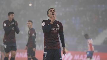 14/12/21 Partido Copa del Rey Huesca - Girona TRISTEZA JOAQUIN MUÑOZ