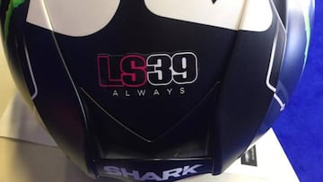 El casco de Jorge Lorenzo en homenaje a Luis Salom.