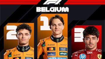 Resultados carrera Fórmula 1 GP de Bélgica en Spa, con victoria de Piastri. Alonso y Sainz fuera de los puntos.
