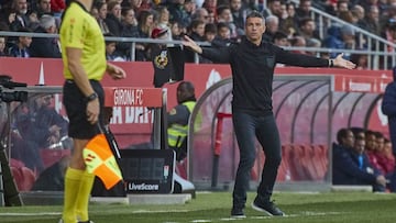 Marti, durante el partido del Girona contra el Huesca.