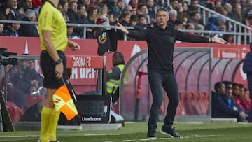 Marti, durante el partido del Girona contra el Huesca.