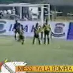 El inicio de algo histórico: asómbrese con el primer gol de Messi de falta con 10 añitos...