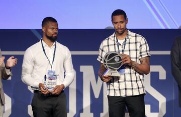 Omar Cook (máximo asistente de la Liga Endesa) y Sylven Landesberg (miembro del mejor quinteto de la Liga Endesa).