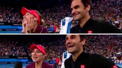 El sonrojante lapsus de Bencic con Federer que provocó risas