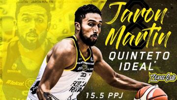 Jaron Martin, dentro del quinteto ideal de las J7 y 8 de la Zona Este