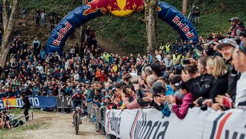 El ciclista británico Tom Pidcock, durante una prueba de la Copa del Mundo de MTB.