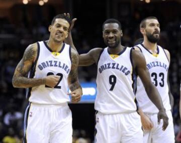 Jeff Green, Tony Allen y Marc Gasol.