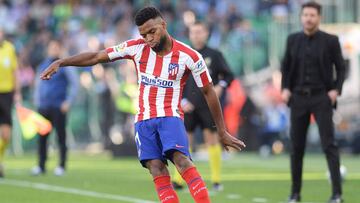 Lemar, durante el partido contra el Betis. 