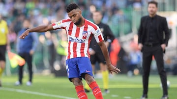 Lemar, durante el partido contra el Betis. 