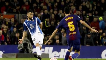 Javi Fuego durante un partido del Espanyol.