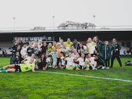 El primer equipo femenino del Racing.