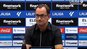Joseba Etxeberria en rueda de prensa posterior al Eldense - SD Eibar