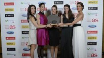 Las chicas de la Gimnasia Rítmica, con su Premio AS.