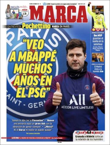"Entrenar al Madrid es un sue?o"... las portadas deportivas de hoy