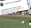 Ramos se pica con Ceballos y le vacila por Instagram: "Buen intento amigo, si eso la próxima"