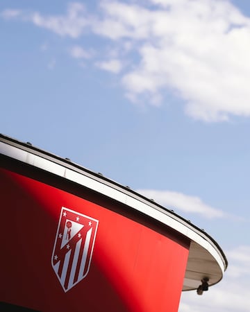 Fachada del estadio del Atlético de Madrid. 