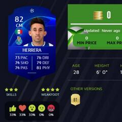 FIFA 19 aún no registra el cambio facial de Héctor Herrera