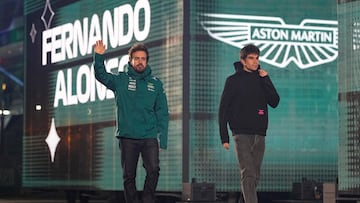Alonso y Stroll, en Las Vegas.