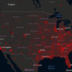 Mapa de casos y muertos por estados de coronavirus en USA; 11 de agosto
