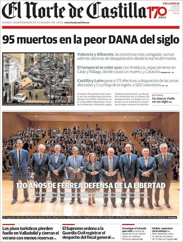 “No camináis solos”: la prensa copa sus portadas con la catástrofe de la DANA