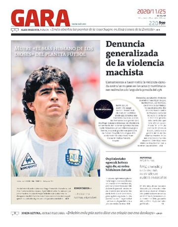 Así vivió la prensa internacional el fallecimiento de Maradona: algunas portadas pasarán a la historia